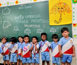 Paper Umbrella Finger Printing Activity (Class Balvatika 1) 2026-27
